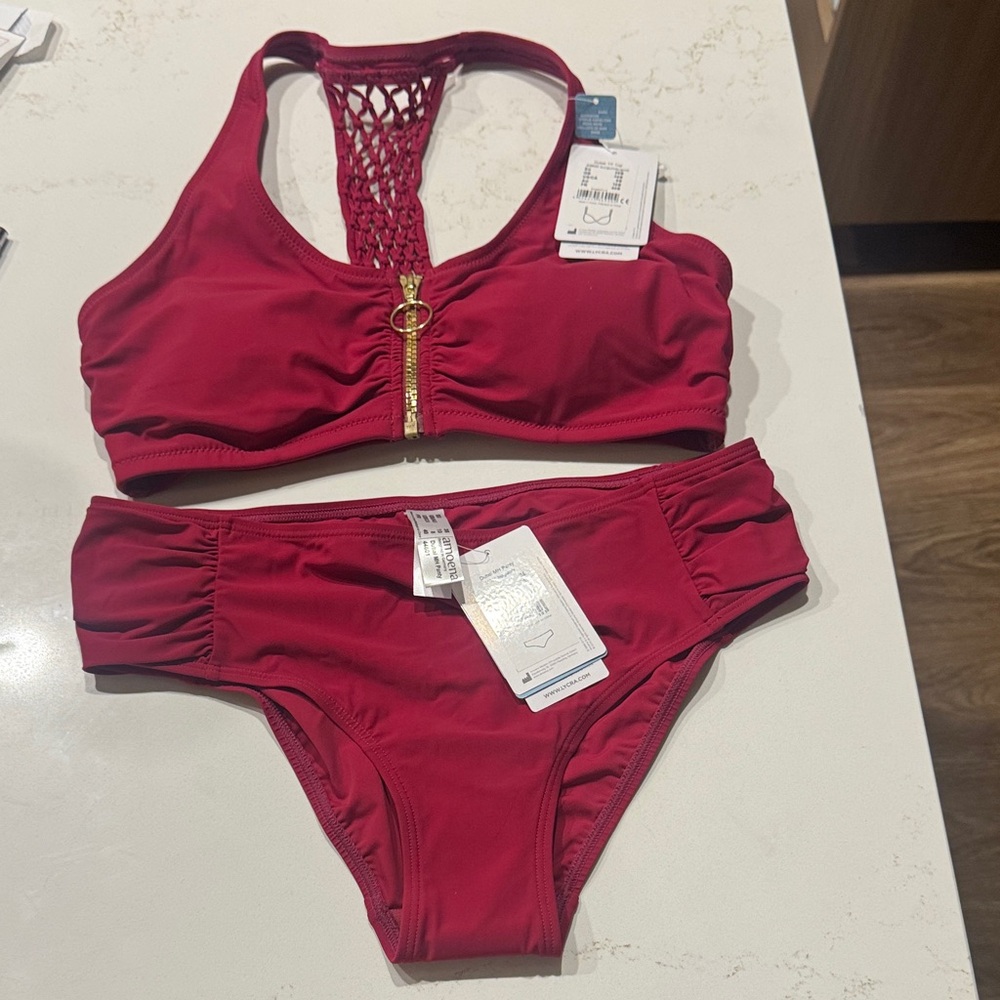 Amoena Dubai Two-Piece Burgundy Bikini Set - Picture 2 of 8
